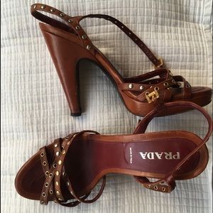 Prada Platforms with Metal Grommets